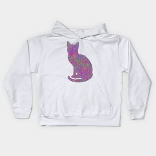 Speckle Kitty Silhouette Kids Hoodie